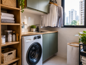 Como organizar a área de serviço em apartamento pequeno | Casa Sem Perrengue