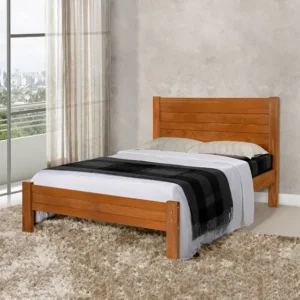 cama casal madeira vintage | Casa Sem Perrengue