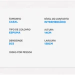 Colchão de Casal Gazin de Espuma | Terceiro | Casa Sem Perrengue